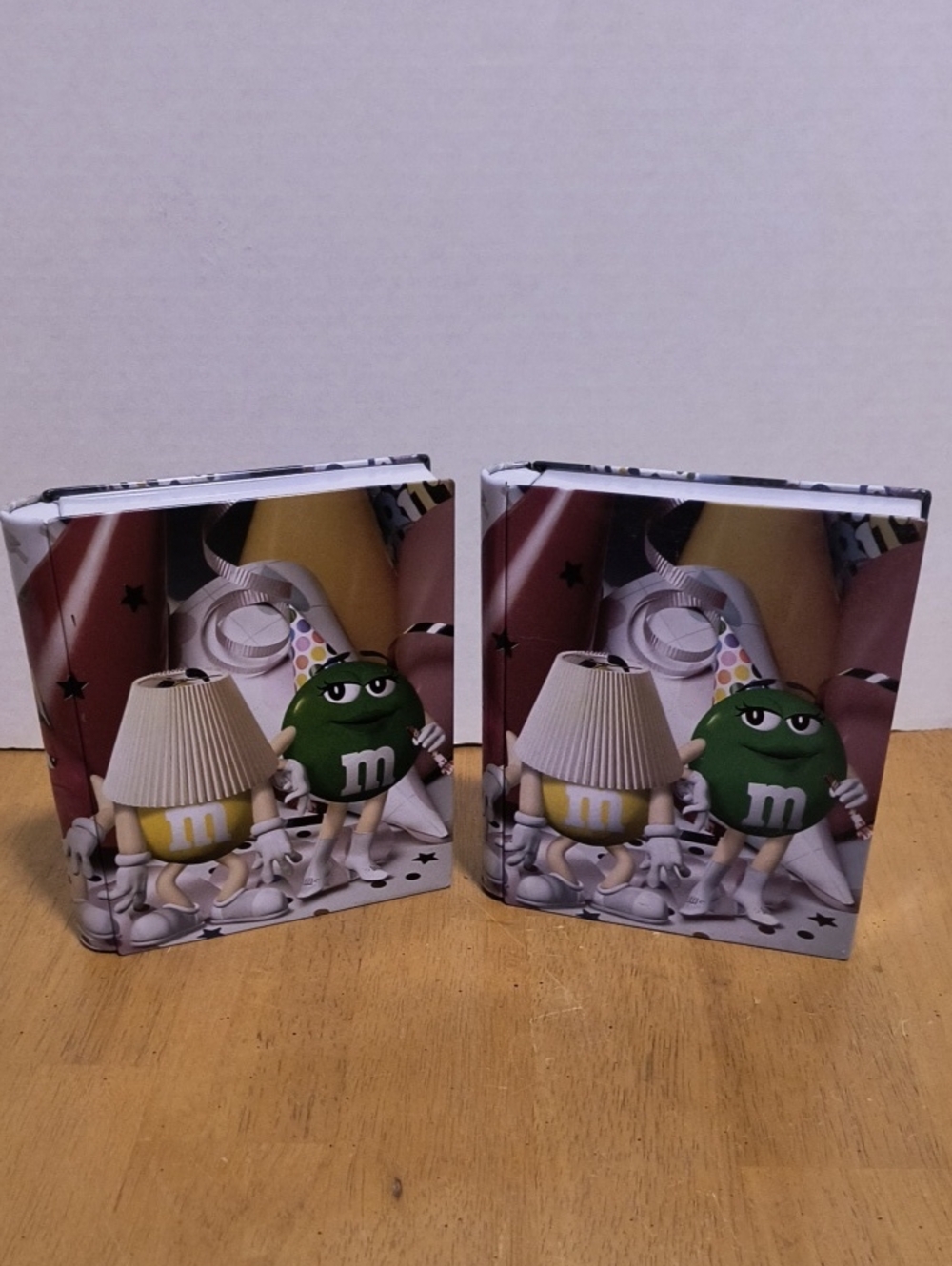 M&M'S Decorative Book Tins with Green & Yellow Characters B2